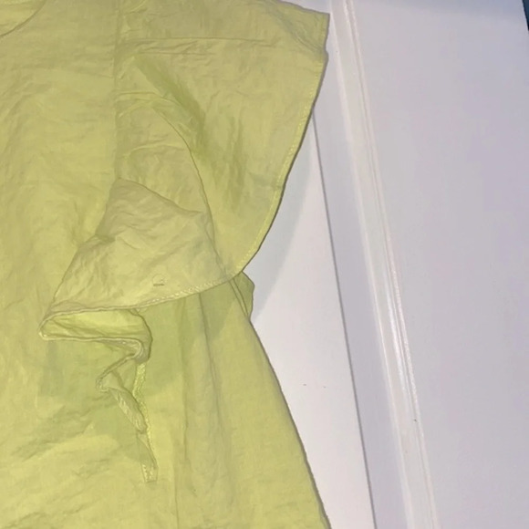 A New Day lime green cotton ruffle top size small - Picture 4 of 8
